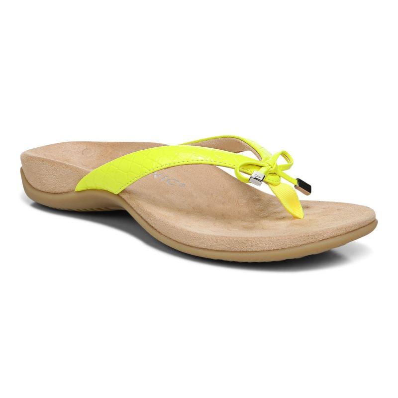 Vionic Women's Bella Toe Post Sandal - Yellow