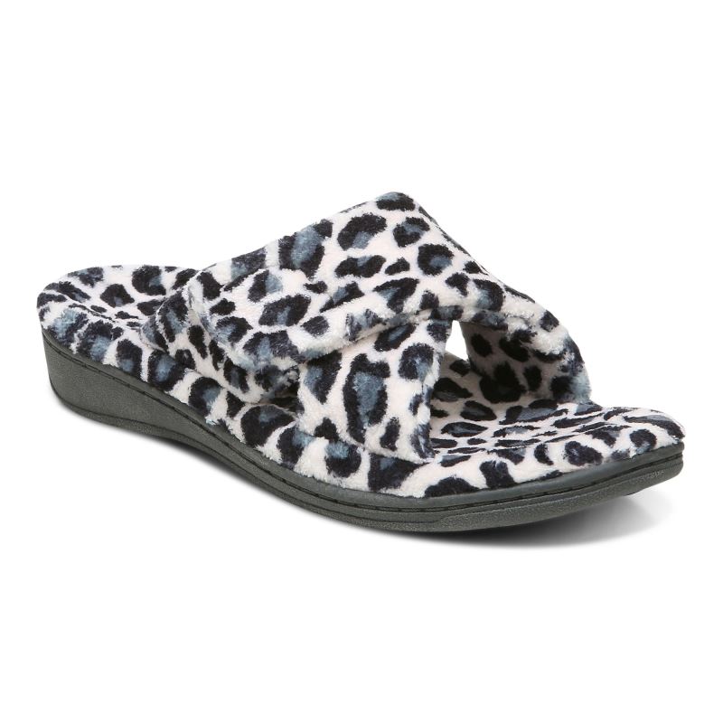 Vionic Women's Relax Slippers - Cream Leopard