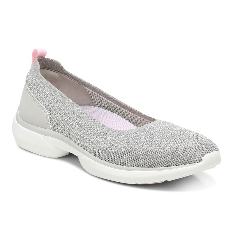 Vionic Women's Kallie Slip on Sneaker - Grey Metallic - Click Image to Close