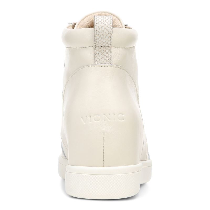 Vionic Women's Jordy High Top - Cream Leather