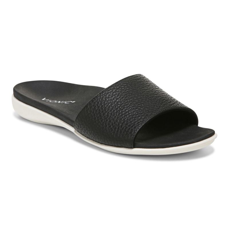 Vionic Women's Val Slide Sandal - Black - Click Image to Close