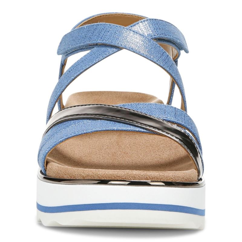 Vionic Women's Kellyn Flatform Sandal - Vallarta Blue