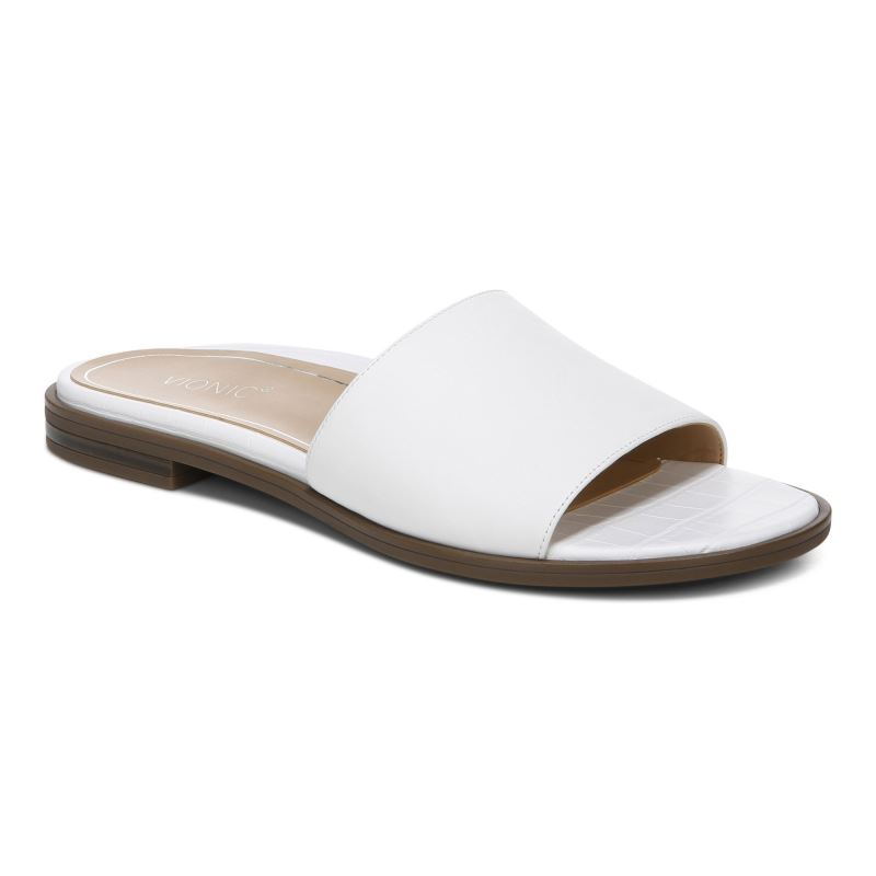 Vionic Women's Demi Slide Sandal - White - Click Image to Close