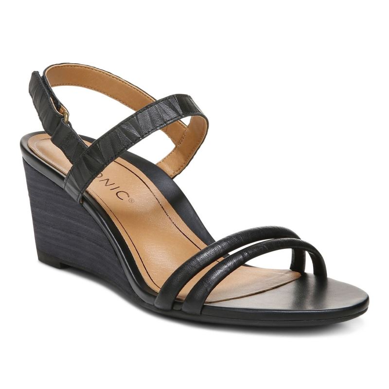 Vionic Women's Emmy Wedge Sandal - Black