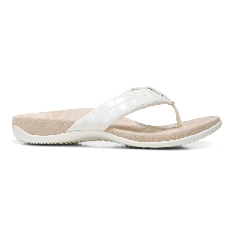 Vionic Women's Layne Toe Post Sandal - Cream