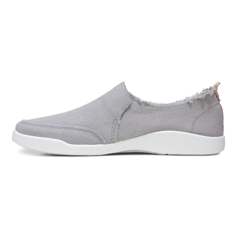 Vionic Women's Malibu Slip On - Light Grey Canvas