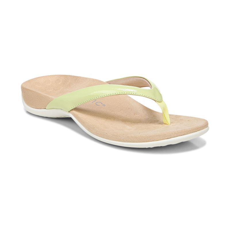 Vionic Women's Dillon Toe Post Sandal - Pale Lime - Click Image to Close