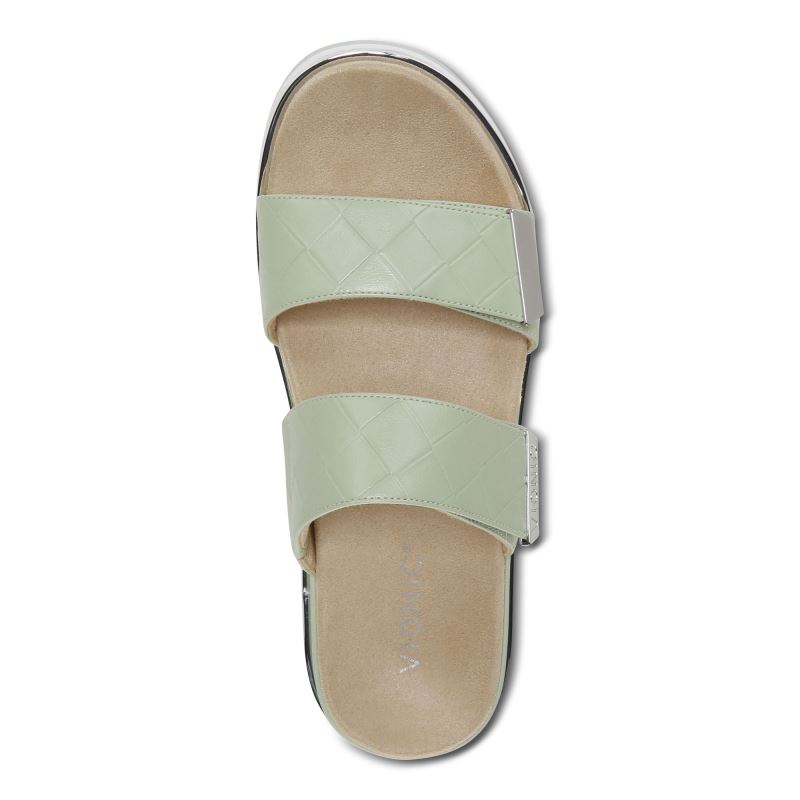 Vionic Women's Brandie Woven Strap Sandal - Celery Woven