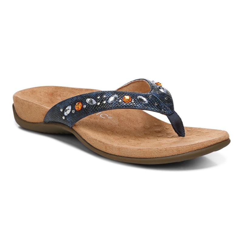 Vionic Women's Lucia Toe Post Sandal - Navy