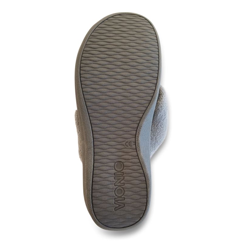 Vionic Women's Gracie Toe Post Slipper - Light Grey