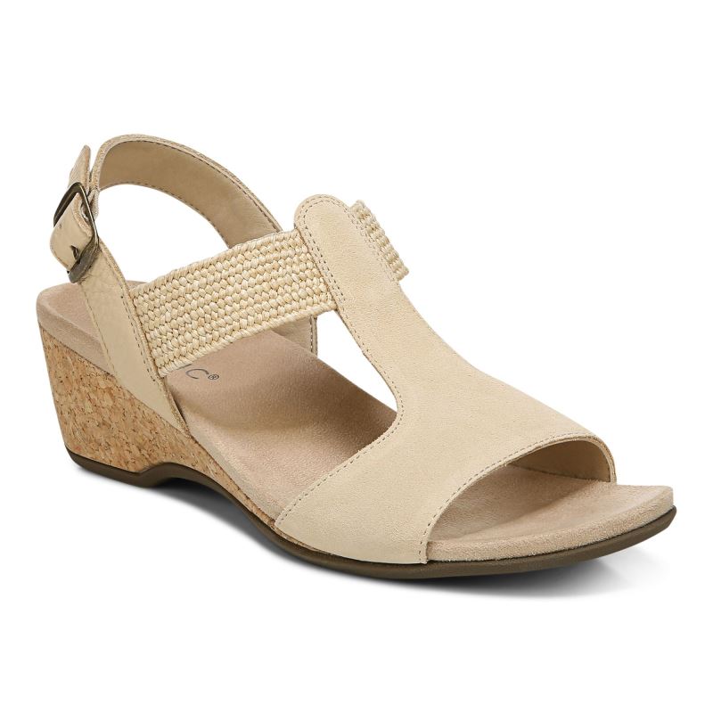 Vionic Women's Kaytie Wedge Sandal - Semolina - Click Image to Close